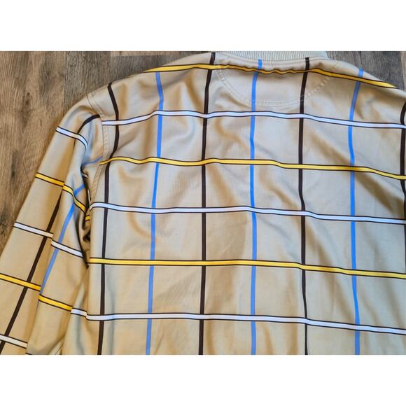 ENYCE 3XL Bronze Plaid Track Jacket Men's Full Zip Retro Hip Hop Style Macau - Picture 13 of 13